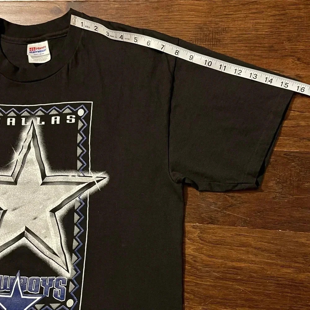 VTG 90s Hanes Heavyweight Single Stitch Dallas Cowboys T-Shirt USA - Picture 7 of 10